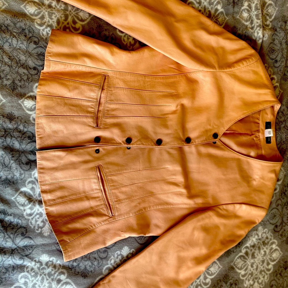 Genuine lamb leather Jones New York jacket